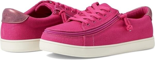 NO BOX Billy Footwear Women Sneaker Low Top Zip Up Pink Adaptive Size 7 W 1C457