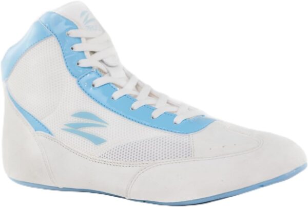 zephz Women's MatLady Wresting Shoe, White/Light Blue