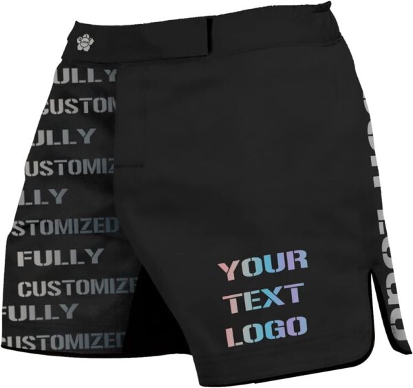 Unisex Custom Graphic Mid-Thigh Fight Short High Durability for Grappling