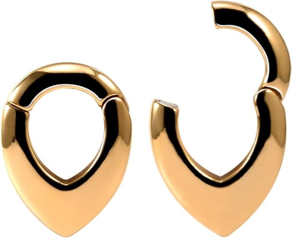 PUNKYOUTH Ear Hanger Weights for Stretched Ear Lobe Stainless Steel Ear Gauges 2g(6mm) Ear Plugs Tunnels Body Piercing Jewelry Kit