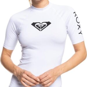 Roxy Women’s Short Sleeve Rashguard – UPF 50+, Compression Fit, Surf, Hiking, Yoga, Quick-Dry