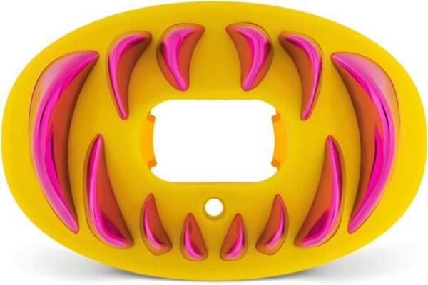 Battle Sports Chrome 3D Predator Oxygen Mouthguard - Convertible Strap, Superior Airflow & Better Performance, Maximum Protection, Works with Braces