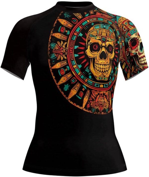 Aztec Women's Short Sleeve Compression Rashguard – Perfect for BJJ, Jiu Jitsu, MMA, Grappling & Training