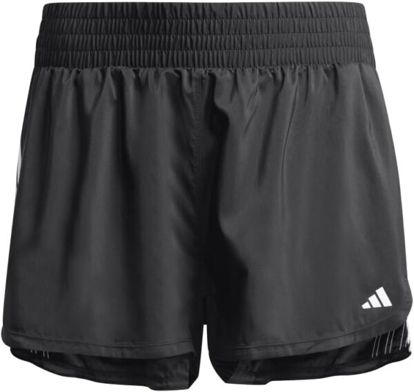 adidas Womens Pacer Training 3-Stripes Woven High-Rise Shorts
