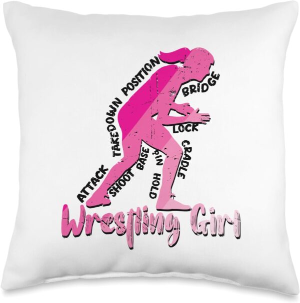 Wrestling Girl - Girl Wrestler Throw Pillow