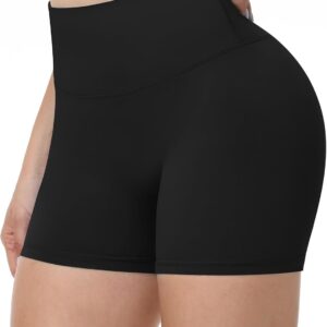 Runhit No Front Seam Biker Shorts for Women - 3''/5''/8'' High Waisted Workout Gym Yoga Spandex Shorts Tummy Control
