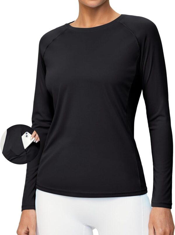 Heathyoga Rash Guard for Women UPF 50+ SPF UV Protection Shirts for Women Long Sleeve Swim Shirts for Woman Sun Shirt