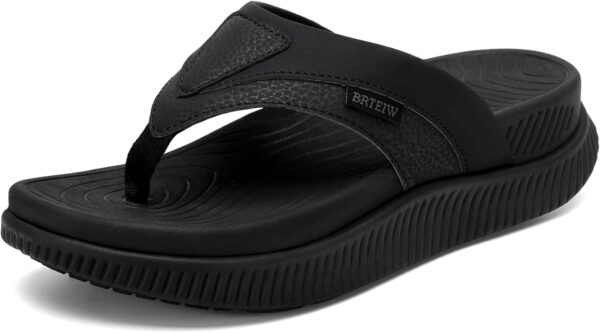 Women's Orthotic Cushion Flip Flops Recovery Walking Sandals with Plantar Fasciitis Arch Support Thick Yoga Mat Thong Sandals