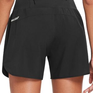 baleaf Women's 5" Workout Shorts Gym Running Shorts Athletic with Liner High Waistband Quick Dry Sports Zipper Pockets