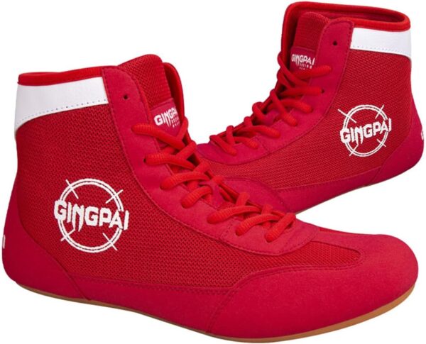 Unisex Mesh Kickboxing Boots High Top Boxing Shoes for Fighting Muay Thai Lightweight Sparring Bodybuilding Footwear
