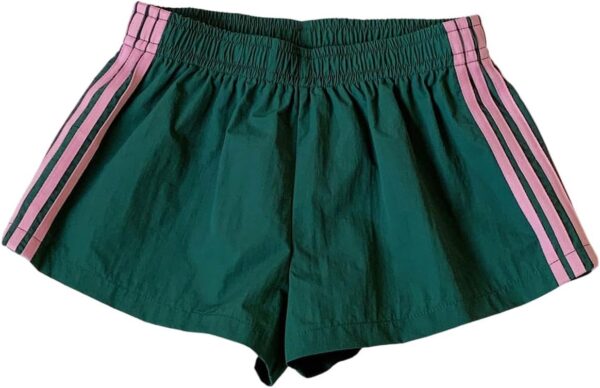 MakeMeChic Women's Y2k Striped Sweat Shorts Wide Leg Lounge Shorts Track Basketball Shorts