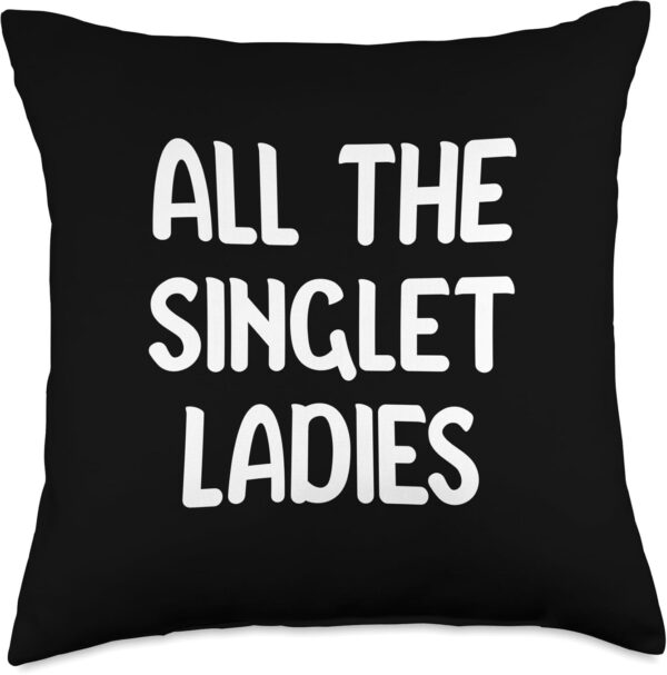 All The Singlet Ladies Awesome Girls Wrestling Tees And Bags Throw Pillow