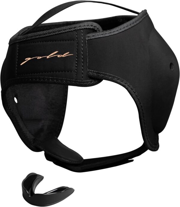 Gold BJJ Headgear for Jiu Jitsu, Wrestling, and MMA