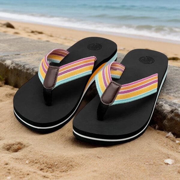 Women Orthotic Flip Flops Casual Comfortable Yoga Mat Thong Sandal with Arch Support Pastel