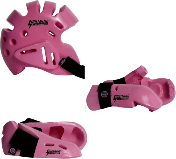 Proforce Lightning Martial Arts Protective Sparring Gear Bundle - Headgear, Gloves, Ultra Kicks