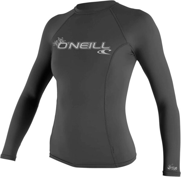 O'Neill Wetsuits Women's Basic Skins Upf 50+ Long Sleeve Rash Guard