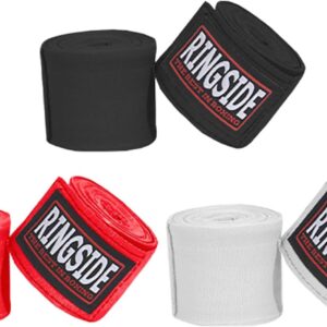 Ringside Elastic 180 Inch Mexican Style Boxing Hand Wraps, 3 Pairs, Assorted Colors