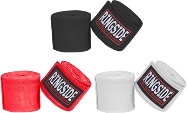 Ringside Elastic 180 Inch Mexican Style Boxing Hand Wraps, 3 Pairs, Assorted Colors