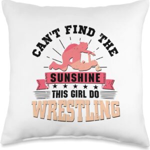 Can't find The Sunshine Girl do Wrestling - Girl Wrestler Throw Pillow