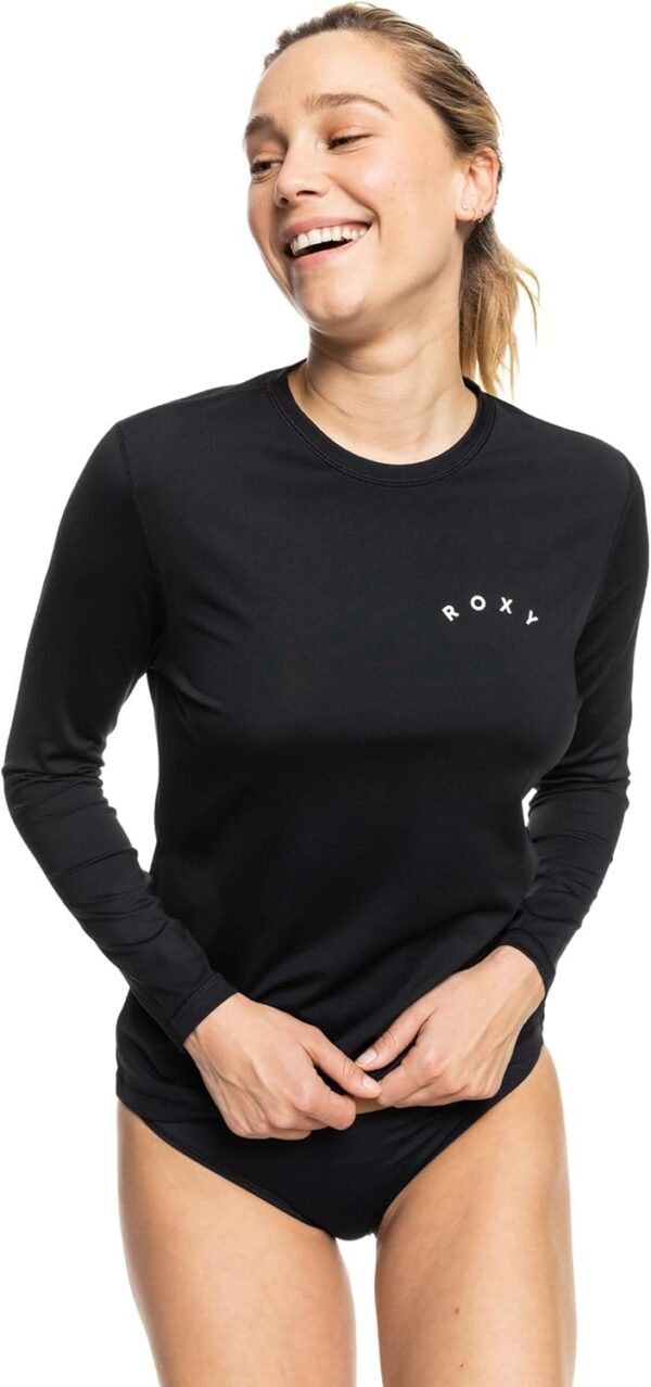 Roxy Women's Long Sleeve Rashguard – UPF 50+ Sun Protection, Quick-Dry Swim Shirt