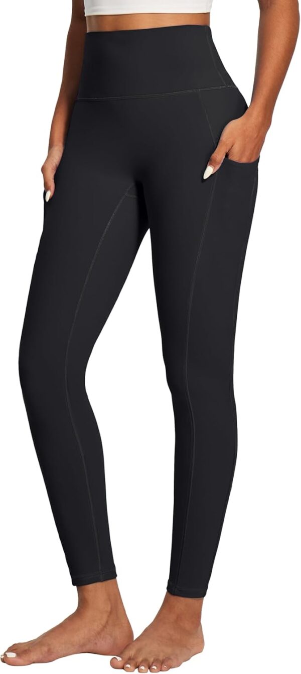 IUGA Compression Leggings for Women Tummy Control No Front Seam Leggings with Pockets High Waisted Workout Yoga Pants