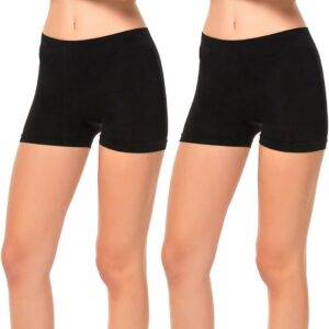 Gilbins 2 Pack Women's Seamless Stretch Yoga Exercise Shorts