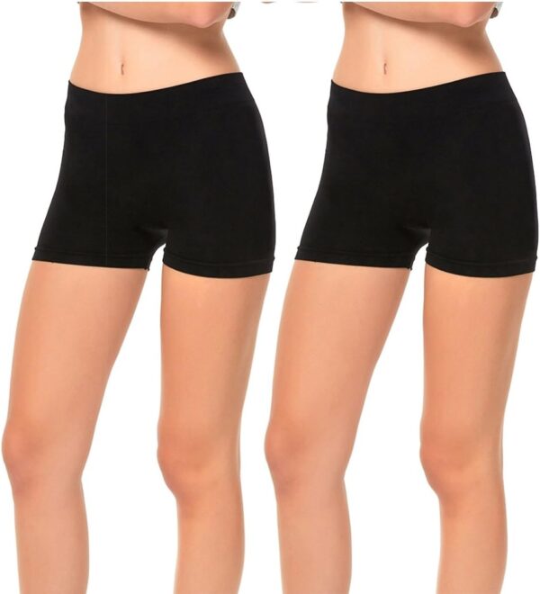Gilbins 2 Pack Women's Seamless Stretch Yoga Exercise Shorts