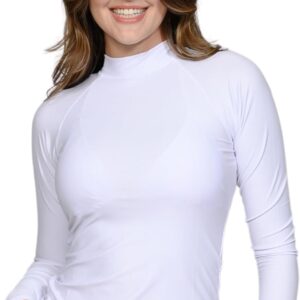 INGEAR Women's UV Sun Protection Long Sleeve Rash Guard Wetsuit Swimsuit Top