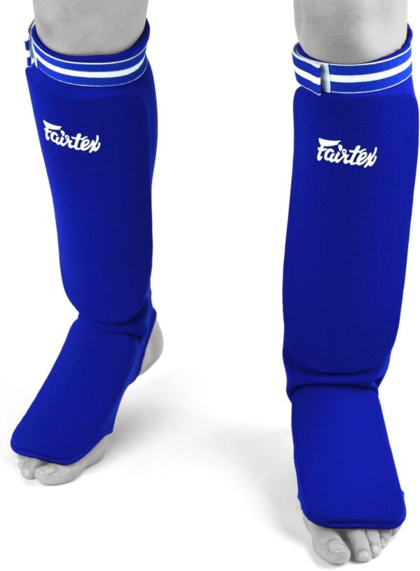 Fairtex SPE1 Kickboxing MMA Muay Thai Padded Elastic Training Sparring Shin Pads One Size Fits All