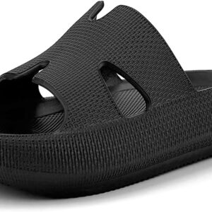Scecocrs H-starp Cloud Cushion Slides for Women,Womens Platform Comfortable Memory Foam Arch Support Recovery Sandals,Waterproof EVA Cushioned Pillow Slippers for Beach Shower Bathroom Pool