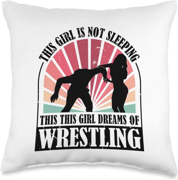 This Girl is not Sleeping Wrestling - Girl Wrestler Throw Pillow