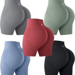 Evercute Women's Butt Lifting Shorts Pack Workout Sets Booty Shorts High Waist Gym Shorts Seamless Exercise Fitness Yoga