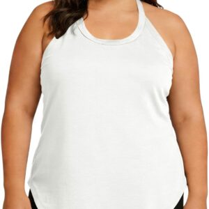 Plus Size Tank Tops Women Racerback Sleeveless Workout Crewneck T-Shirts Summer Casual Spaghetti Strap Camisole