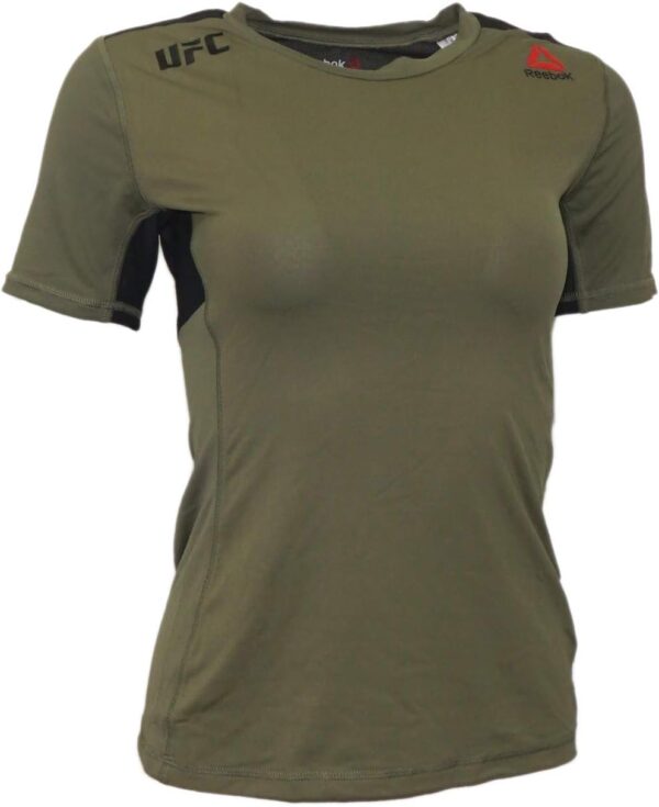 Reebok UFC Women's Canopy Green Training Short Sleeve Compression Rash Guard S98619