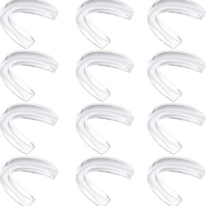BBTO 20 Pieces Sports Mouth Guard Boxing Mouth Protection Athletic Mouthpiece for Football Basketball Hockey Karate Rugby Match(Transparent Color,Adult (11 yrs & Above))