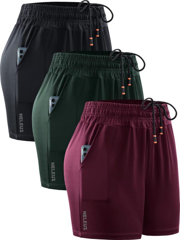 NELEUS Women's Lightweight Running Shorts Workout Athletic Short for Yoga with Pocket