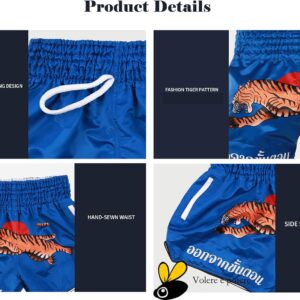 Muay Thai Shorts Kickboxing Shorts Gym Boxing Unisex MMA Shorts Training Workout Trunks with Pocket 4XL