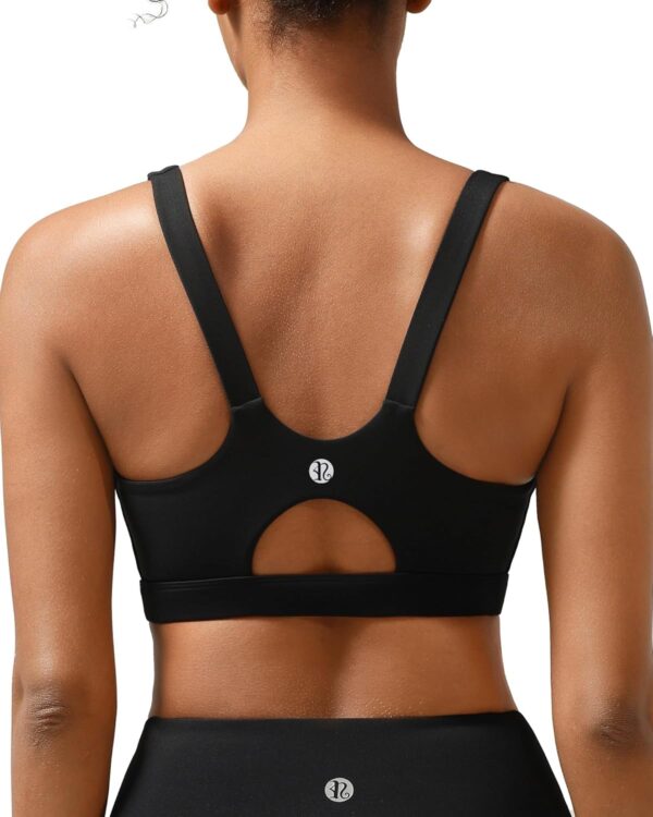 RUNNING GIRL Sports Bra for Women High Support, Molded Cup High Impact Sports Bras for Women with Sewn in Pads
