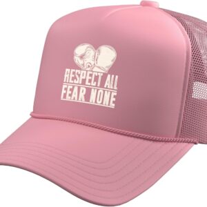 Respect All Fear None Muay Thai Trucker Hat with Adjustable Mesh Back