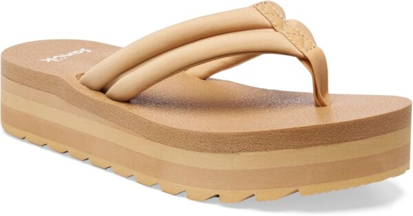 Sanuk Womens Yoga Puff-n-Stuff | Flip Flop Sandals for Women | Platform Sandals | Soft Padded Straps | Cushioned Yoga Mat Footbed