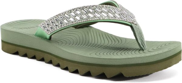 KuaiLu Women's Arch Support Orthotic Flip Flop Sandals