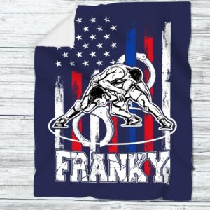 NAZENTI Personalized Wrestling Blanket Gift for Wrestler, Wrestling Team Gift Custom Name Blanket Sofa Throw Blanket Custom Wrestling Gift for Son #1