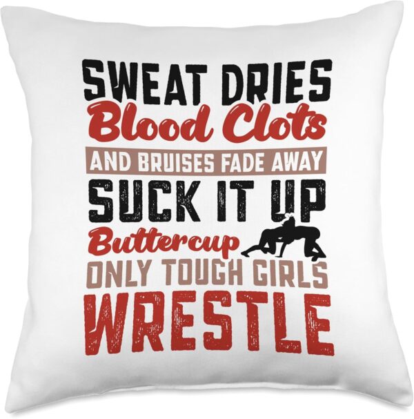 Women Wrestling Outfits for Girl Wrestler Throw Pillow