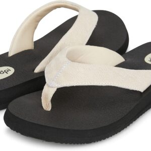 Floopi Flip Flops for Women Flat Yoga Mat Thong Womens Sandals Ladies Beach Sandals with Indoor & Outdoor Anti Skid Soles