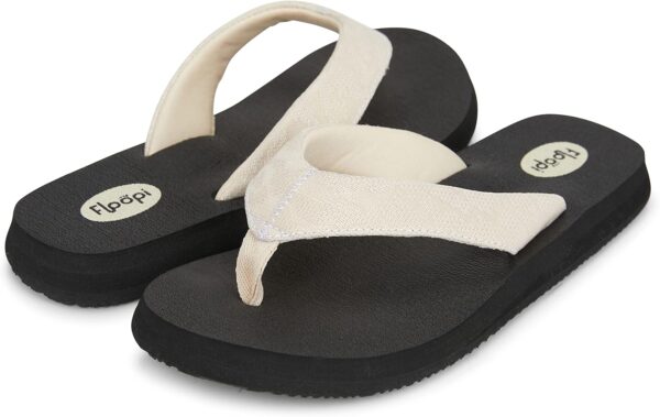 Floopi Flip Flops for Women Flat Yoga Mat Thong Womens Sandals Ladies Beach Sandals with Indoor & Outdoor Anti Skid Soles