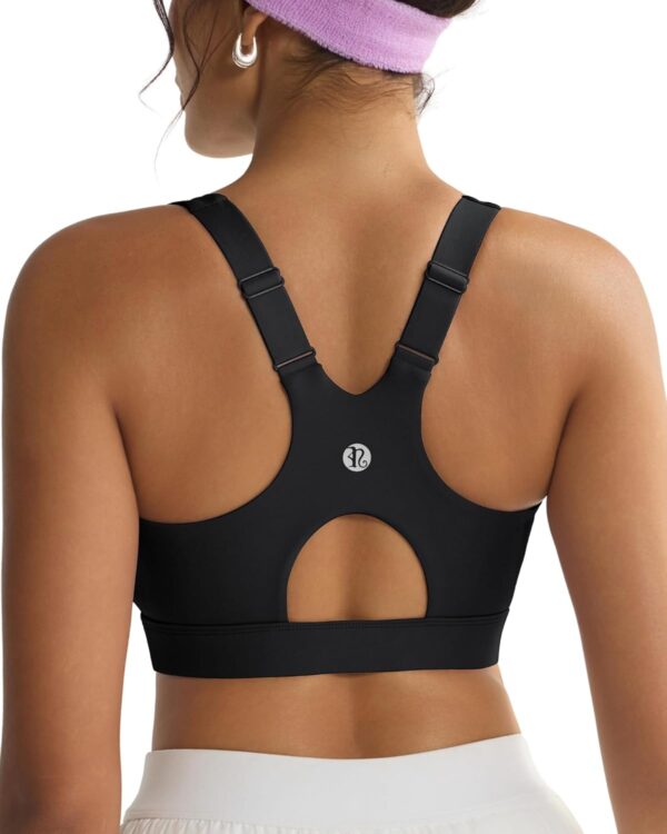 RUNNING GIRL Sports Bra for Women,Adjustable Straps Molded Cup High Impact Sports Bras for Women with Sewn in Pads
