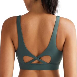 RUNNING GIRL Sports Bra for Women High Support, Molded Cup High Impact Sports Bras with Sewn in Pads Workout Running Bra