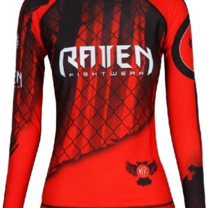 Raven Fightwear Women's The Red Rash Guard MMA BJJ Red