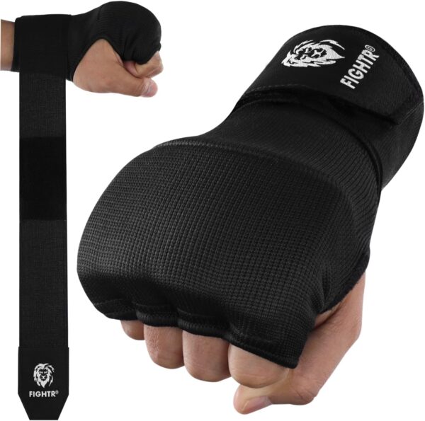 FIGHTR® Premium Gel Inner Gloves - Quick Wrapping & More Stability | Gel Hand Wraps for Boxing, MMA, Muay Thai, & Martial Arts | with Long Wrist Wrap