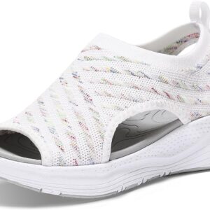 Women Walking Sandals Arch Support Orthotic Comfortable Plantar Fasciitis Non-slip Casual Open Toe Sport Sandals for Athletic Summer Beach